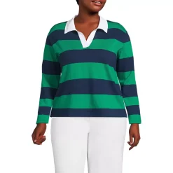 Women's Long Sleeve Mariner Johnny Collar Polo