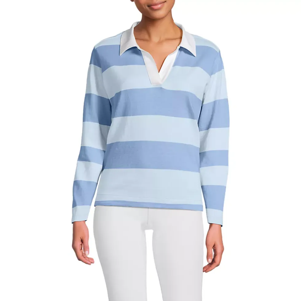 Women's Long Sleeve Mariner Johnny Collar Polo