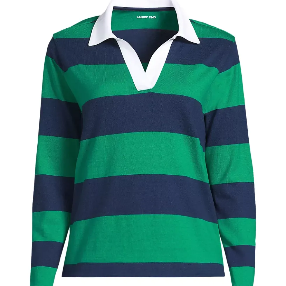 Women's Long Sleeve Mariner Johnny Collar Polo