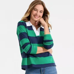 Women's Long Sleeve Mariner Johnny Collar Polo