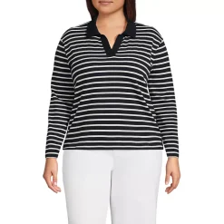 Women's Long Sleeve Mariner Johnny Collar Polo