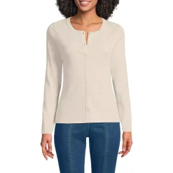 Women's Long Sleeve Micro Rib Button Through Cardigan