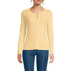 Women's Long Sleeve Micro Rib Button Through Cardigan