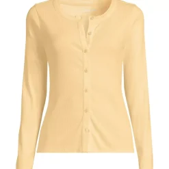 Women's Long Sleeve Micro Rib Button Through Cardigan