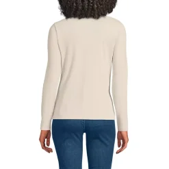Women's Long Sleeve Micro Rib Button Through Cardigan