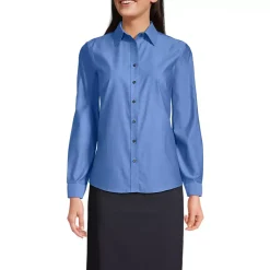Women's Long Sleeve No Iron Pinpoint Shirt
