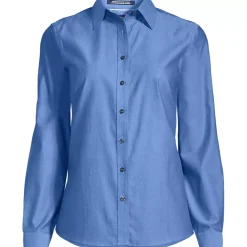 Women's Long Sleeve No Iron Pinpoint Shirt