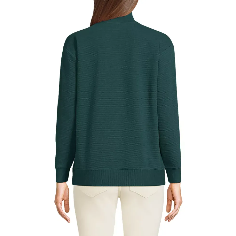 Women's Long Sleeve Ottoman Mock Pullover