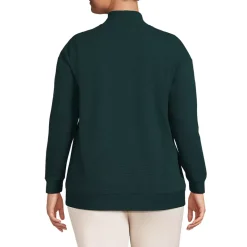 Women's Long Sleeve Ottoman Mock Pullover