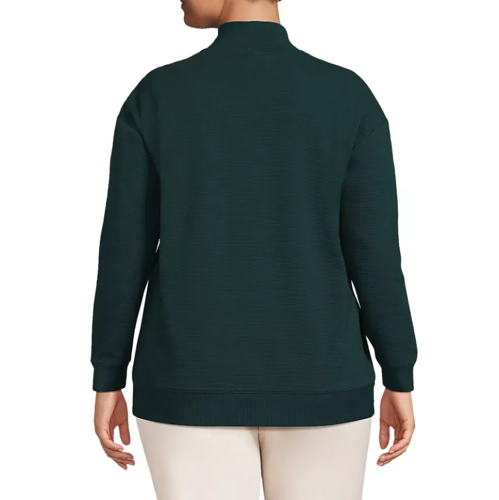 Women's Long Sleeve Ottoman Mock Pullover