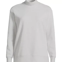Women's Long Sleeve Ottoman Mock Pullover
