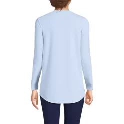 Women's Long Sleeve Power Performance Scoop Neck Curved Hem Tunic Tee