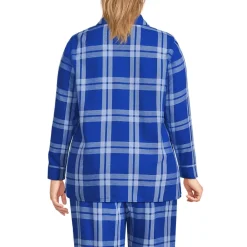 Women's Long Sleeve Print Flannel Pajama Top