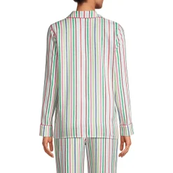 Women's Long Sleeve Print Flannel Pajama Top