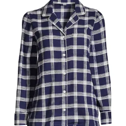 Women's Long Sleeve Print Flannel Pajama Top