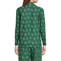 Women's Long Sleeve Print Flannel Pajama Top