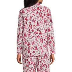 Women's Long Sleeve Print Flannel Pajama Top