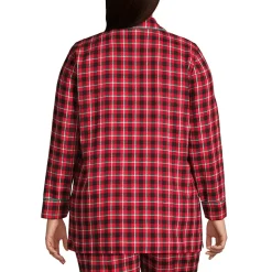 Women's Long Sleeve Print Flannel Pajama Top