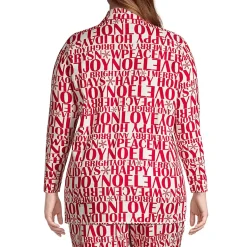 Women's Long Sleeve Print Flannel Pajama Top