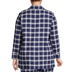 Women's Long Sleeve Print Flannel Pajama Top