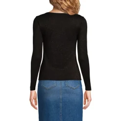 Women's Long Sleeve Rib Square Neck Tee