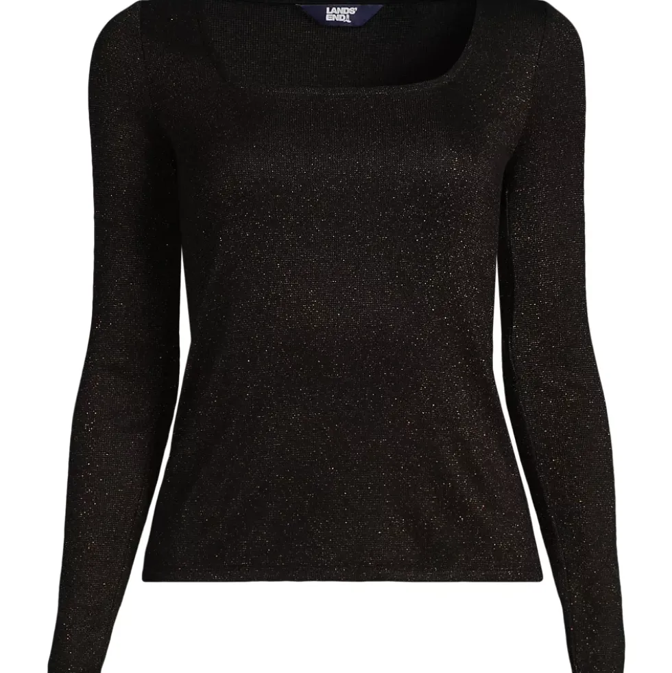 Women's Long Sleeve Rib Square Neck Tee