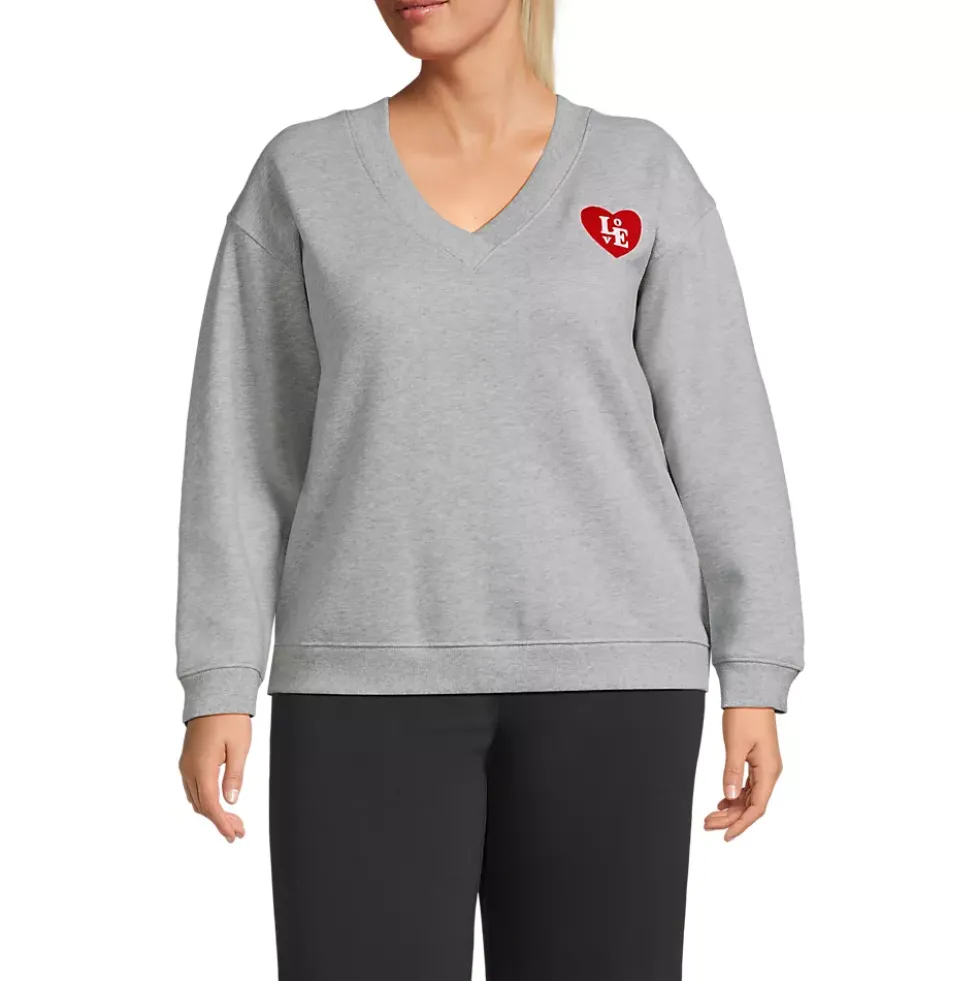 Women's Long Sleeve Serious Sweats V-neck Sweatshirt