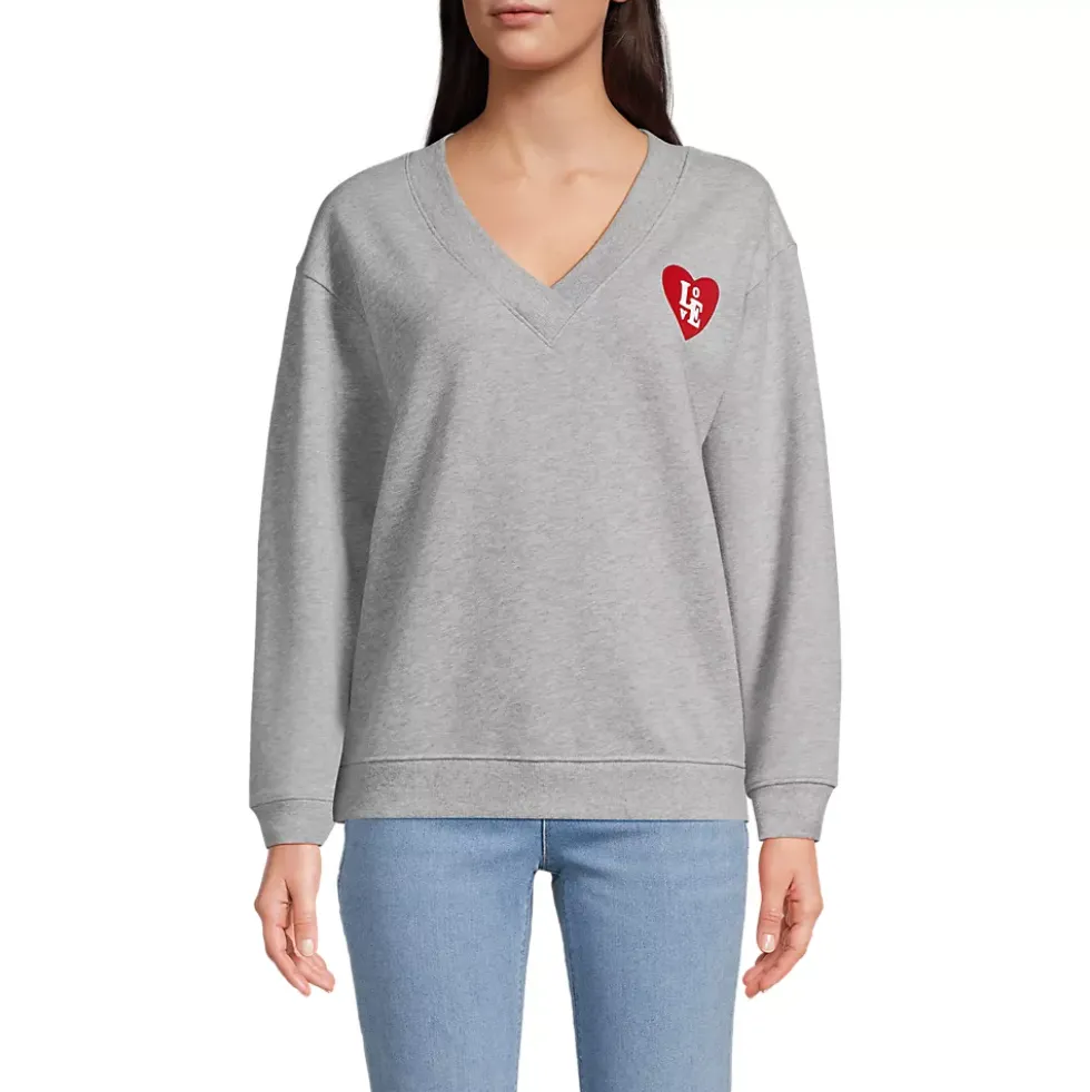 Women's Long Sleeve Serious Sweats V-neck Sweatshirt