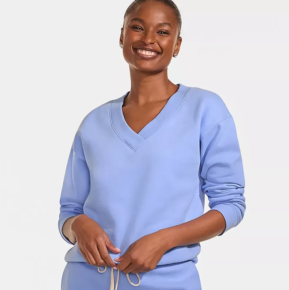 Women's Long Sleeve Serious Sweats V-neck Sweatshirt