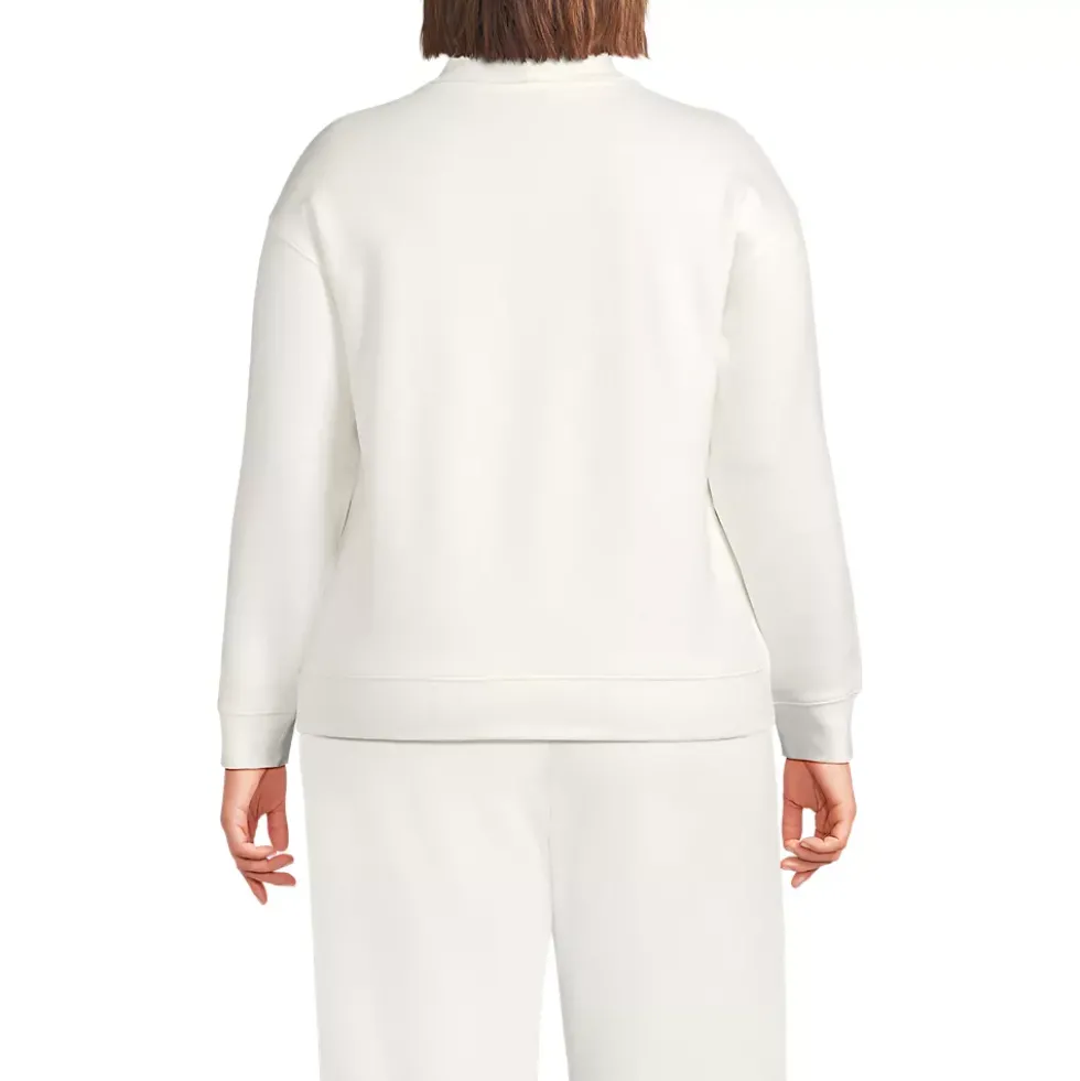 Women's Long Sleeve Serious Sweats Mock Neck Sweatshirt
