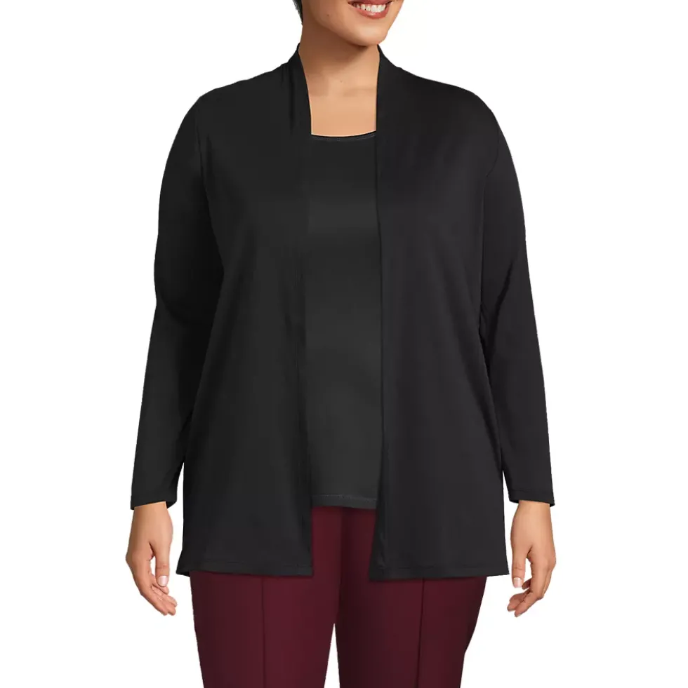 Women's Long Sleeve Supima Micro Modal Open Cardigan Tunic