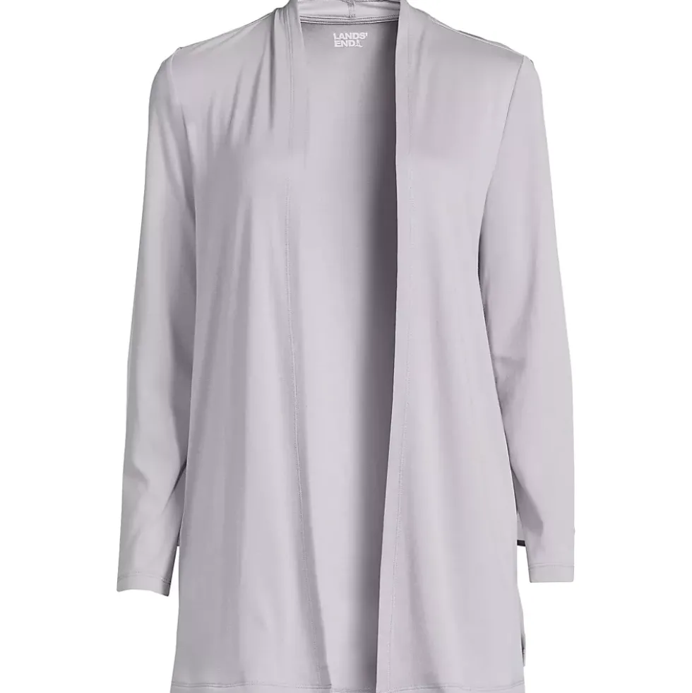 Women's Long Sleeve Supima Micro Modal Open Cardigan Tunic