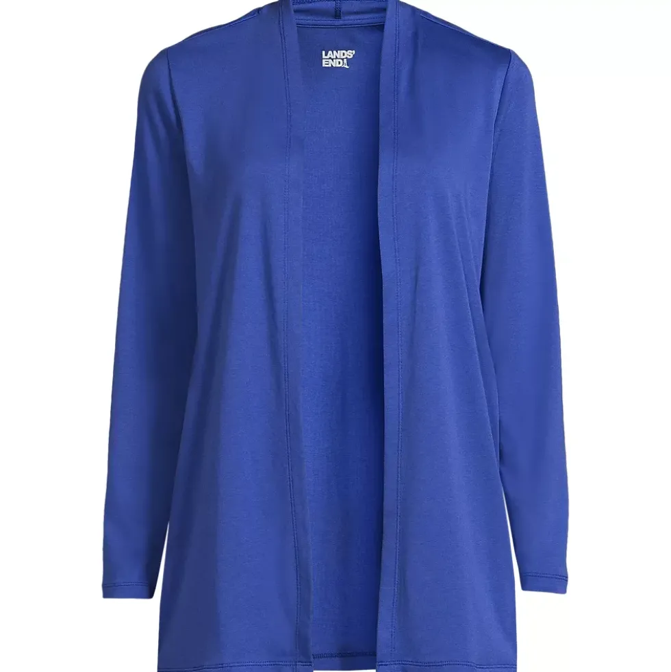 Women's Long Sleeve Supima Micro Modal Open Cardigan Tunic