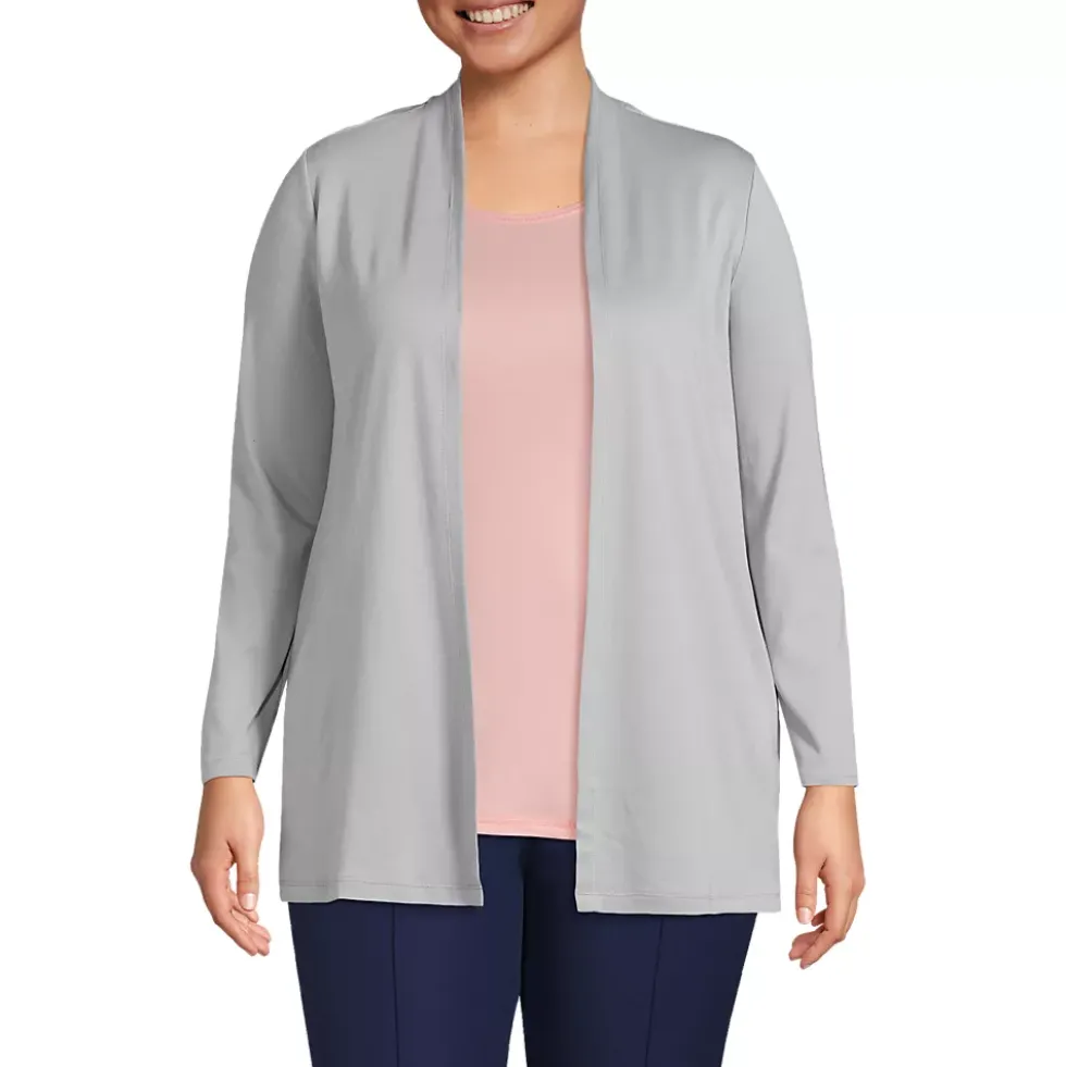 Women's Long Sleeve Supima Micro Modal Open Cardigan Tunic