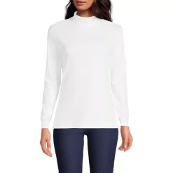 Women's Long Sleeve Supima Mock Turtleneck