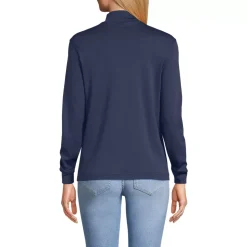 Women's Long Sleeve Supima Mock Turtleneck