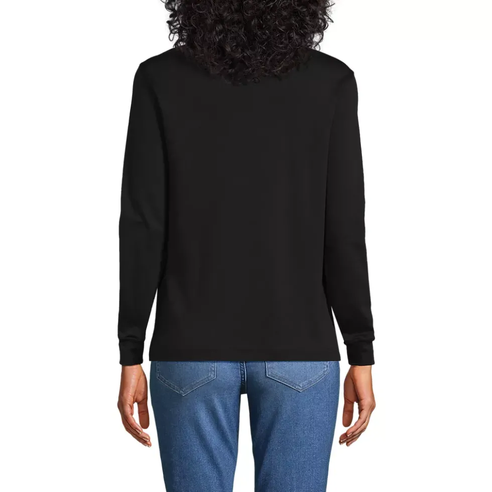 Women's Long Sleeve Supima Mock Turtleneck