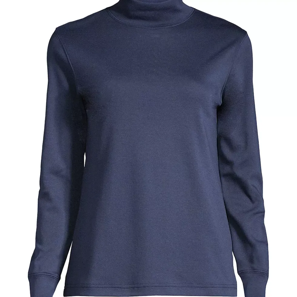 Women's Long Sleeve Supima Mock Turtleneck