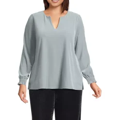 Women's Long Sleeve Velvet Blouse