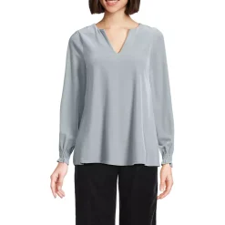 Women's Long Sleeve Velvet Blouse