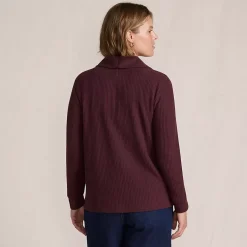 Women's Long Sleeve Waffle Collared Shacket