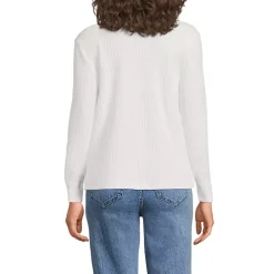 Women's Long Sleeve Waffle Collared Shacket