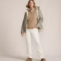 Women's Long Sleeve Waffle Quarter Zip Pullover
