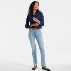 Women's Long Sleeve Waffle Shawl Collar Henley