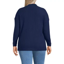 Women's Long Sleeve Waffle Shawl Collar Henley