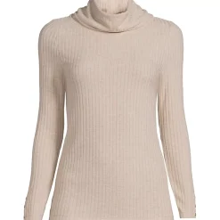 Women's Long Sleeve Wide Rib Turtleneck