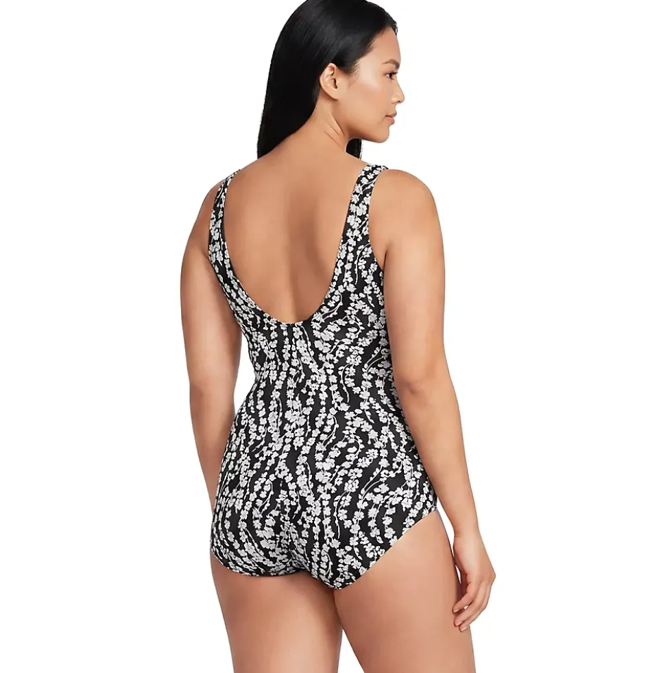 Women's Mastectomy Chlorine Resistant Tugless One Piece Swimsuit Soft Cup