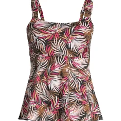 Women's Mastectomy Flutter Scoop Neck Tankini Top