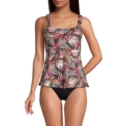 Women's Mastectomy Flutter Scoop Neck Tankini Top