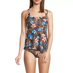Women's Mastectomy Flutter Scoop Neck Tankini Top